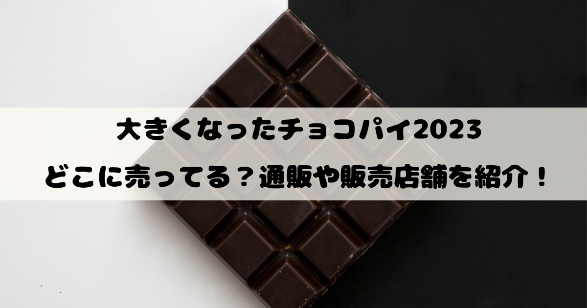 大きくなったチョコパイ2023はどこに売ってる？通販や販売店舗を紹介！