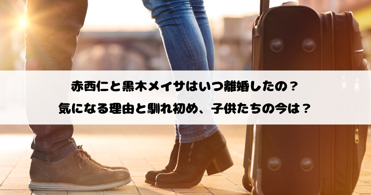 赤西仁と黒木メイサはいつ離婚したの？気になる理由と馴れ初め、子供たちの今は？